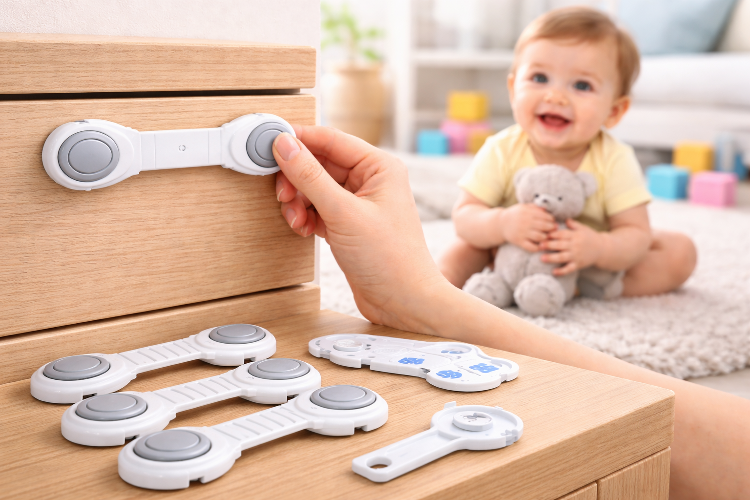 Los mejores cierres de seguridad para cajones y armarios de bebé — Protege tu casa en minutos